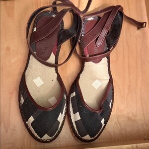 BURBERRY espadrilles with ankle strap